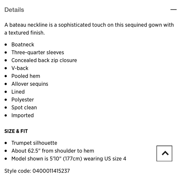 NWT Theia black sequin mermaid gown - Picture 8 of 8